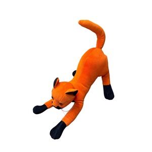 ACMI Orange and Black Stretching Cat Plush Stuffed Animal Toy 12 Inch